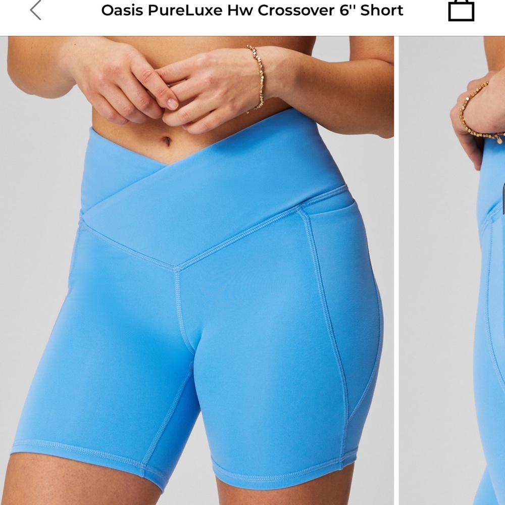 Oasis PureLuxe High Waisted Crossover 6” Biker Shorts - Fabletics